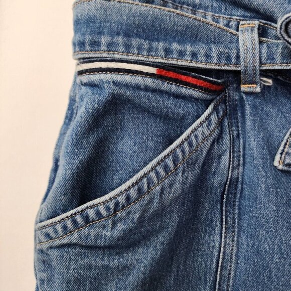 Tommy Hilfiger Women’s High Waisted Paper Bag Denim Cropped Jeans 90s Y2k 14‎ - Picture 3 of 12